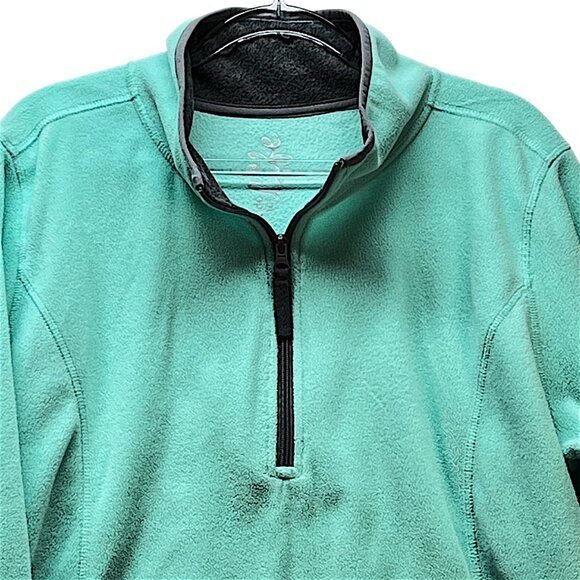 Made For Life Woman's Teal XL 3/4 Zip Pullover Sweater Jacket - Picture 5 of 11